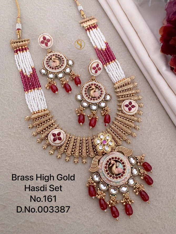 3387 BH Brass High Gold Bridal Hasadi Set Wholesale Shop In Surat
